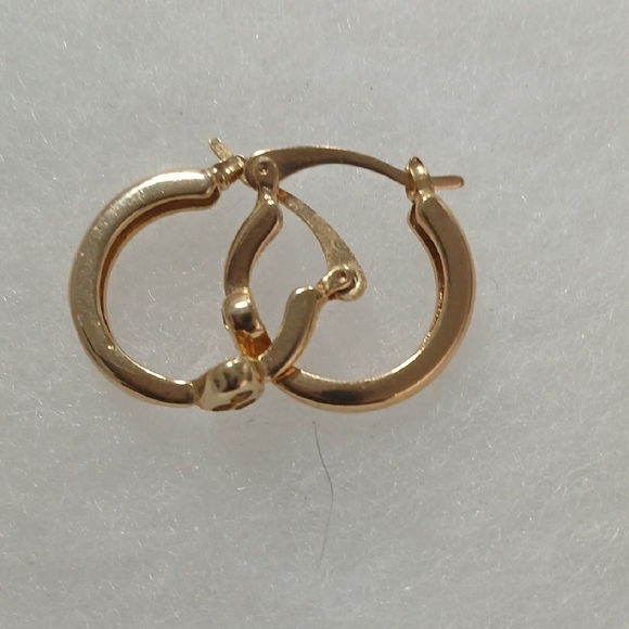 Elegant Gold Hoop Earrings - Picture 4 of 6